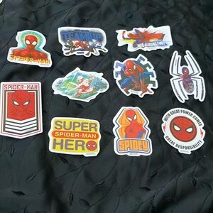 10 PCS, Licensed Disney, Marvel, Spider-Man High Quality Waterproof Stickers